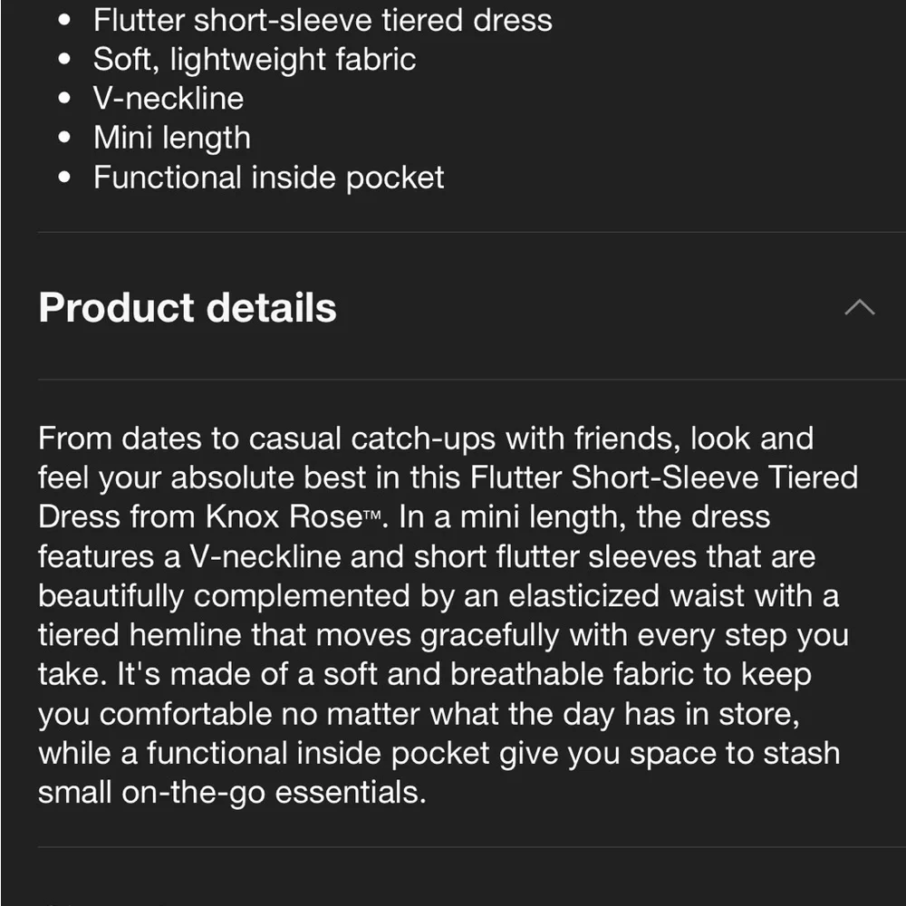 NWOT KNOX ROSE dress - Picture 8 of 8